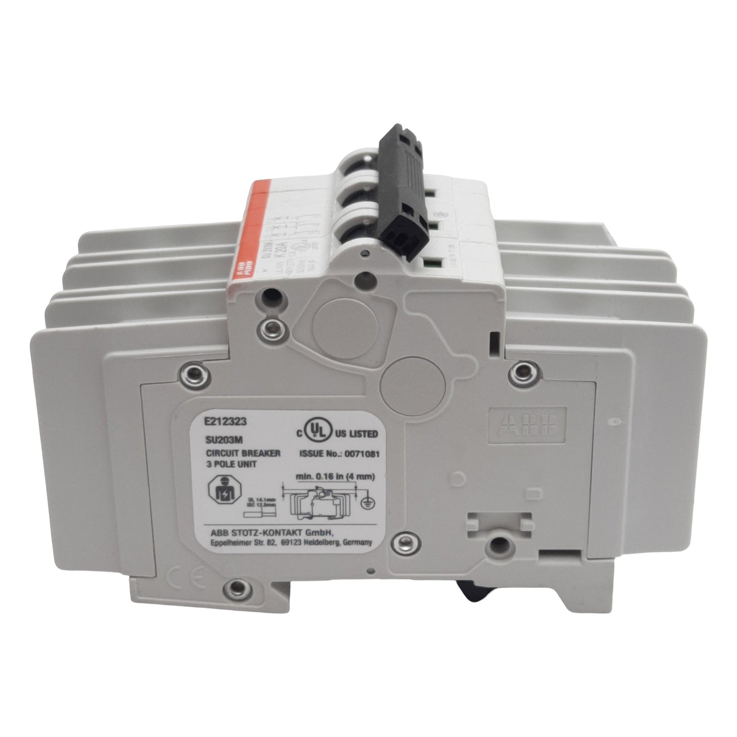 Used ABB SU203M-K20 Miniature Circuit Breaker, 3-Pole, 20A 400VAC, DIN Rail