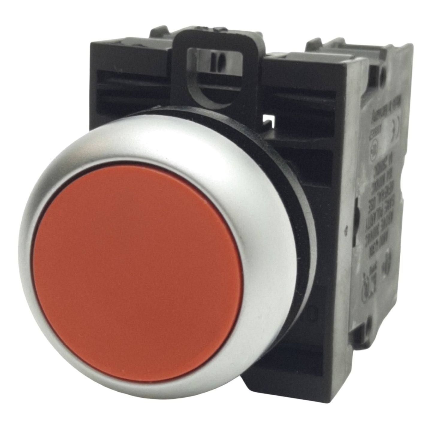 Used EATON M22-D-R-K11 Red Momentary Push Button ø22.5mm, 1NC+1NO, 600VAC 10A
