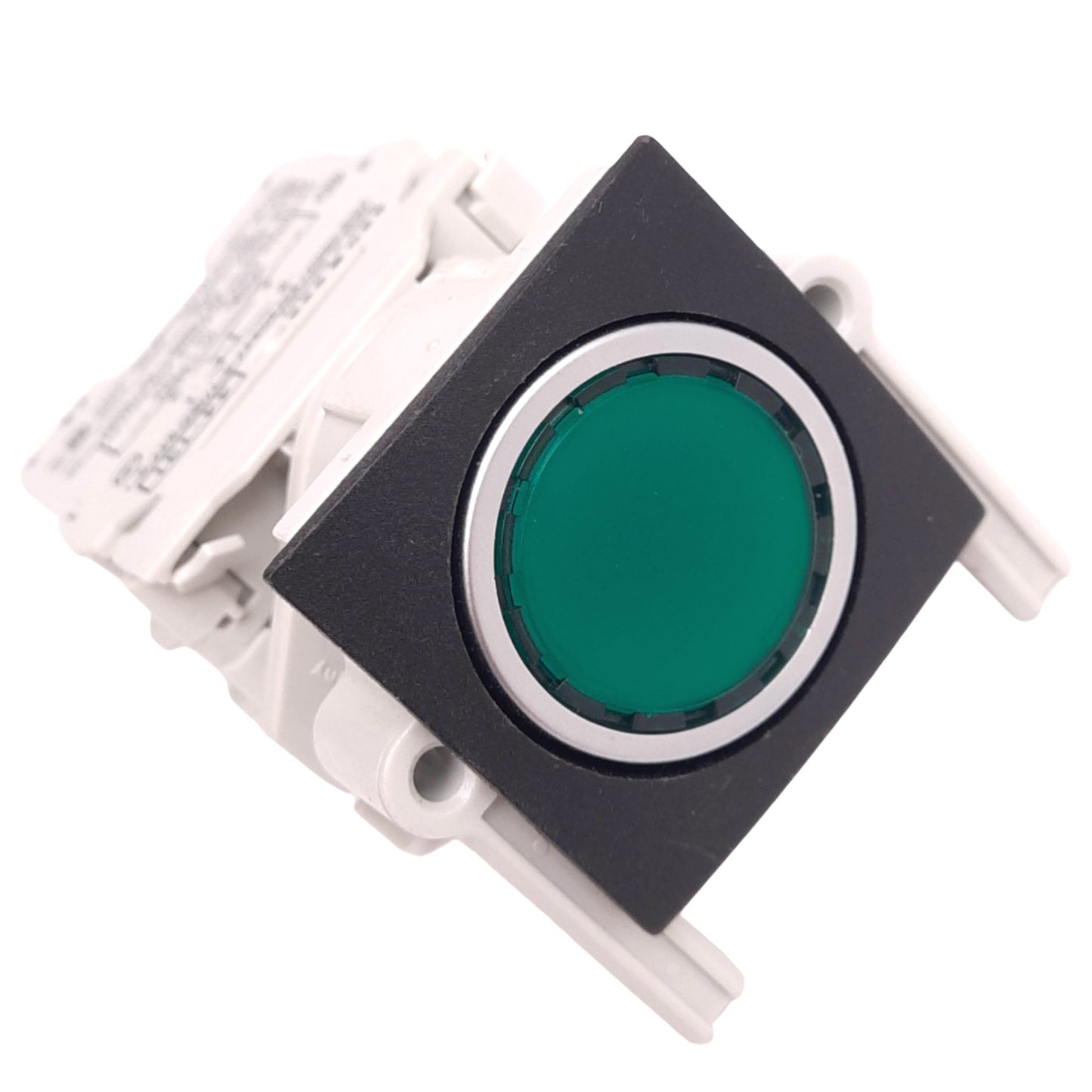 New – Open box EAO 44-747.65 Green Illuminated Maintained Pushbutton, 22mm, 1NO 1NC, 24V Lamp