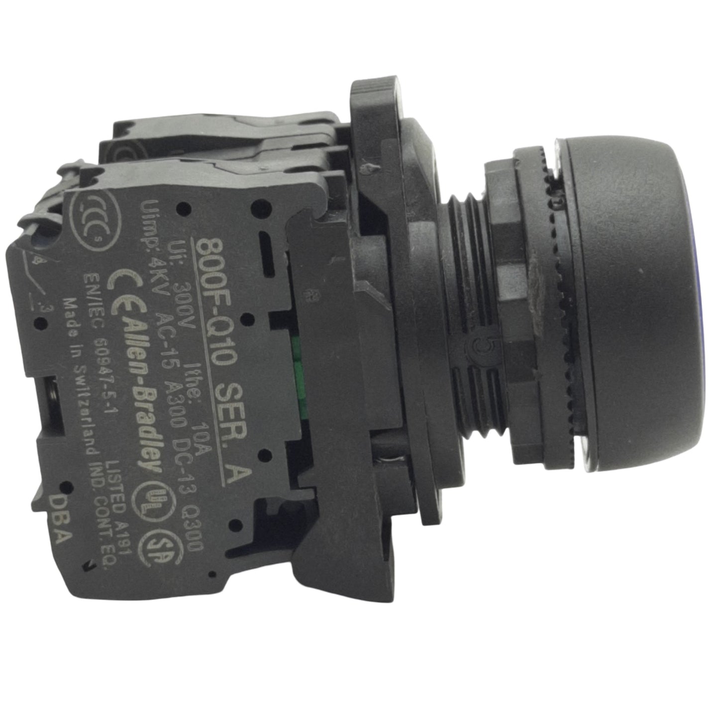 Used Allen Bradley 800FP-LF6 Blue Illuminated Push Button ø22mm, 2NO, 300V 10A