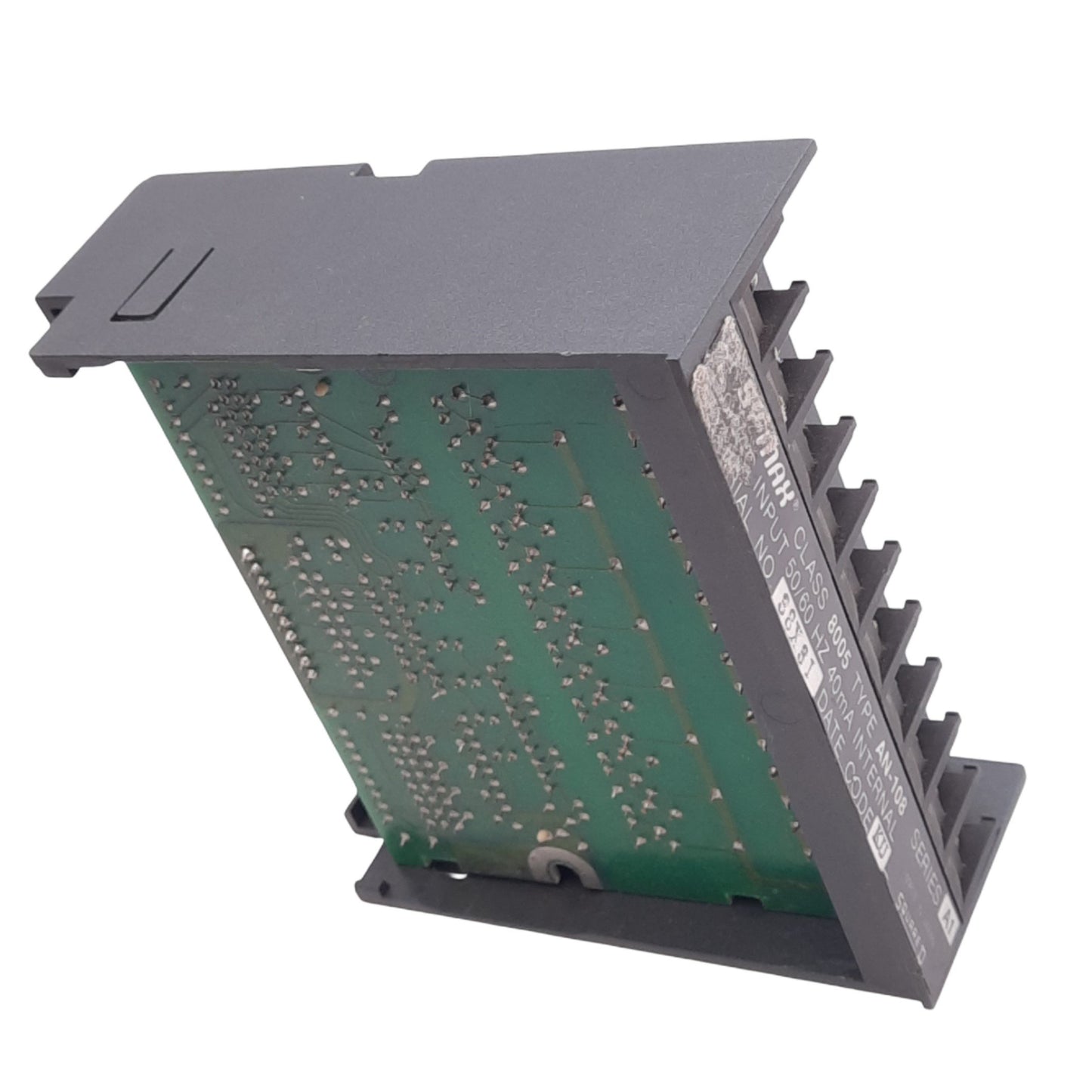 Used Square D 8005-AN-108 SY/MAX PLC Input Module, 8-Function, 120VAC, 40mA