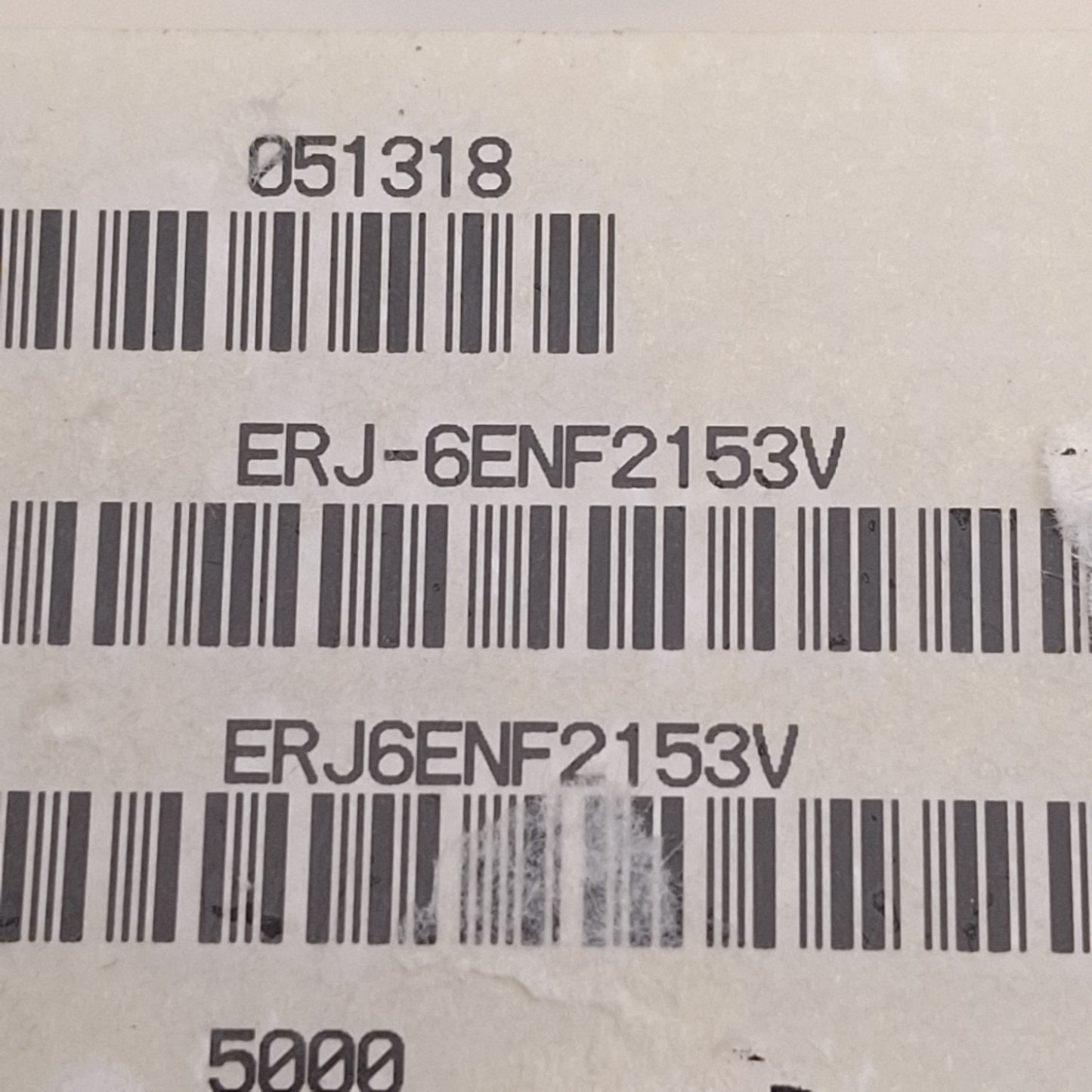 New Lot of 4000 Panasonic ERJ-6ENF2153V Chip Resistor, 215k Ohms ± 1%, 0.125W