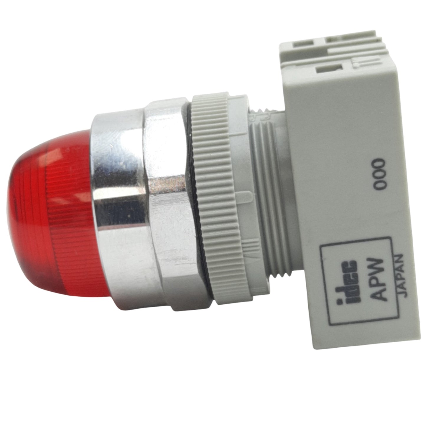 Used IDEC APW299DR120V Red Pilot Light ø22mm Size, 120VAC Lamp, Dome Shape Lens