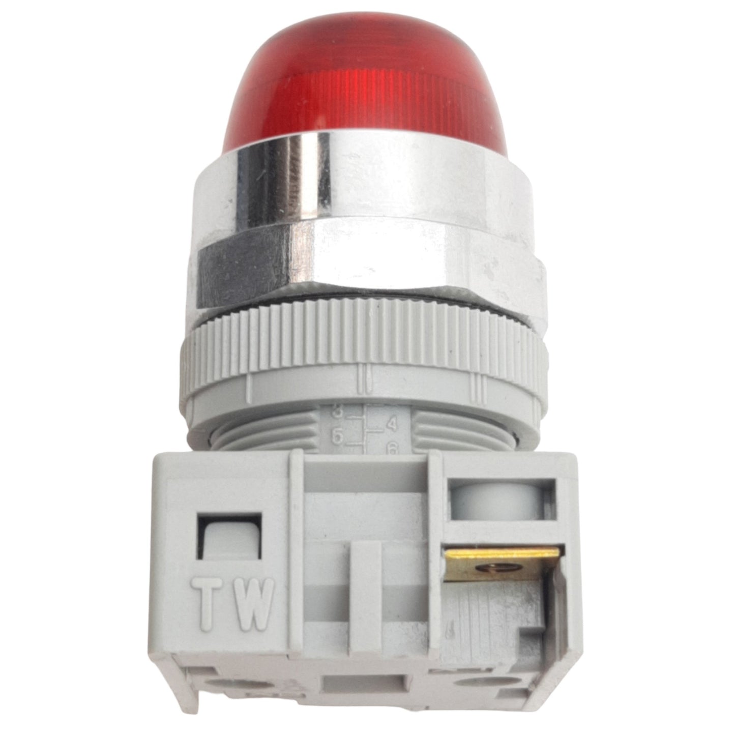 Used IDEC APW299DR120V Red Pilot Light ø22mm Size, 120VAC Lamp, Dome Shape Lens