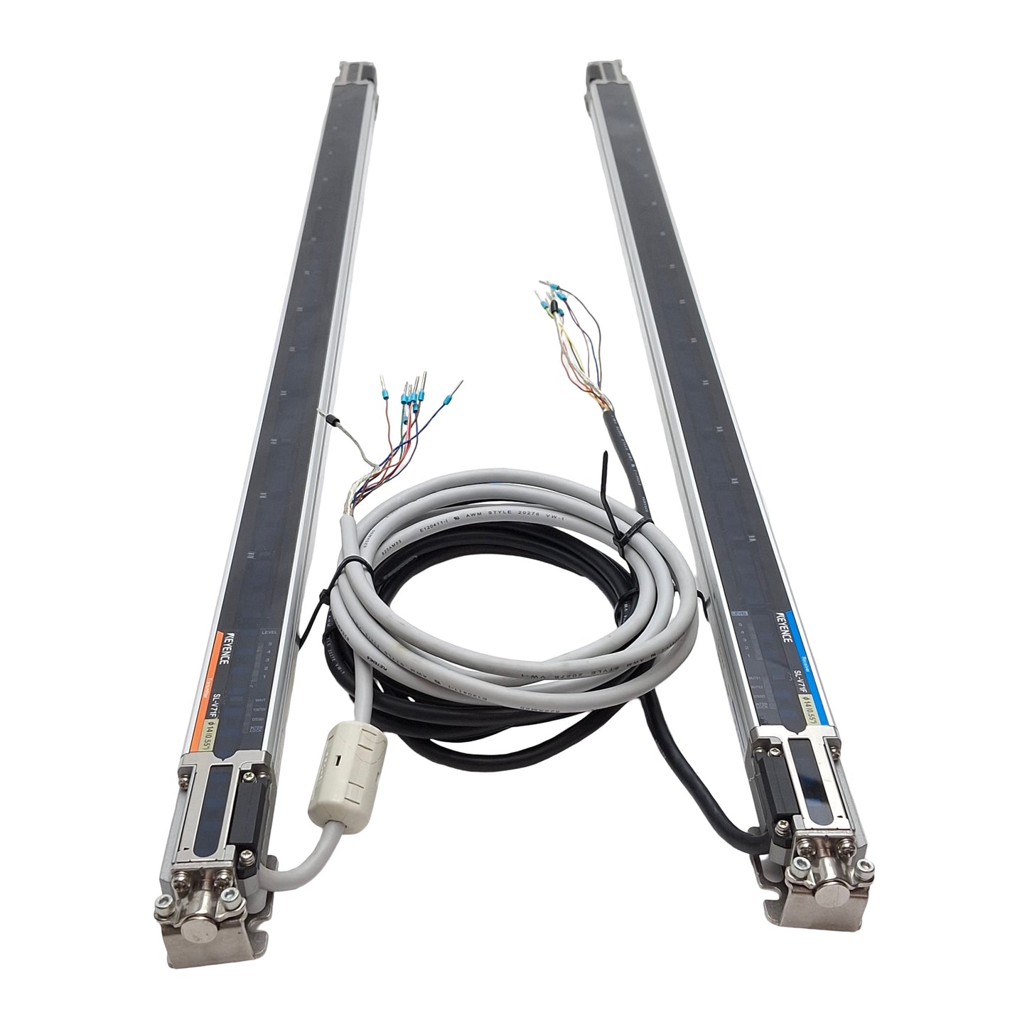 Used Keyence SL-V71F Safety Light Curtain Transmitter & Receiver, ø14mm, 710mm, 24VDC