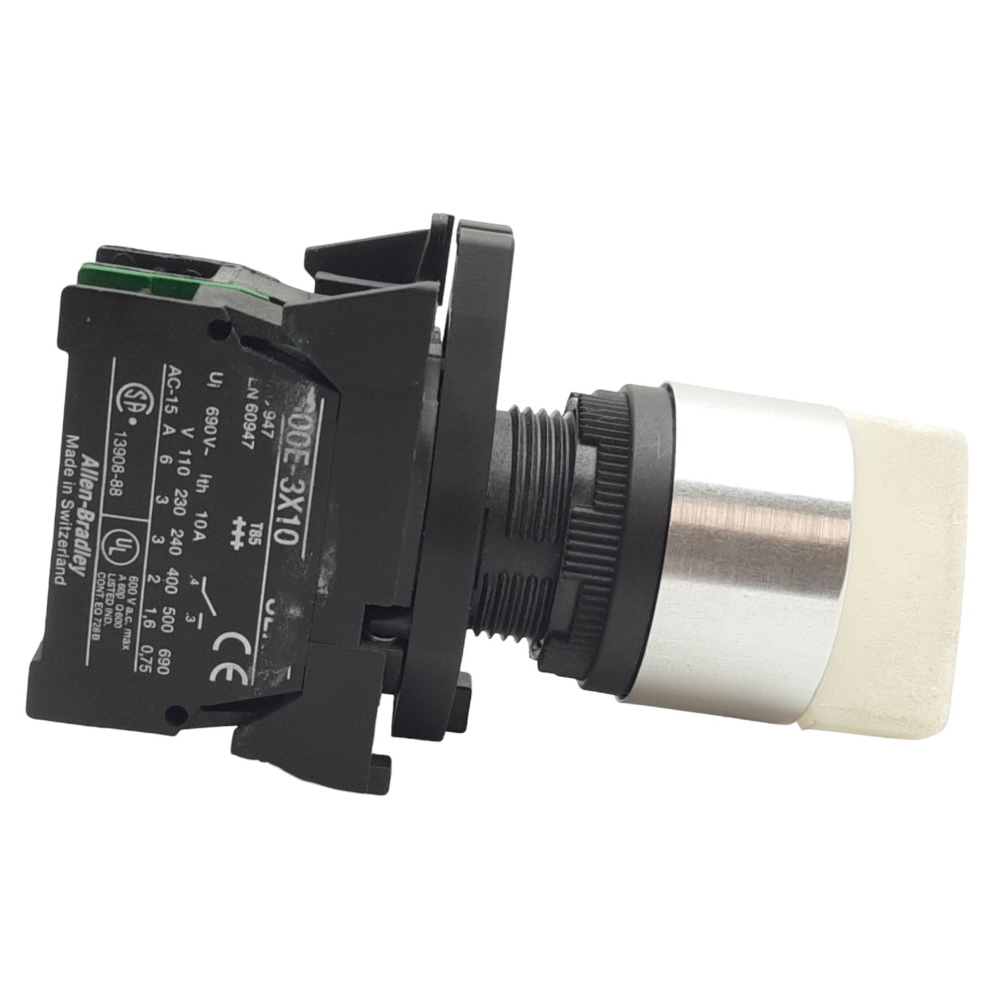 Used Allen Bradley 800ES-LSM21 Illuminated 2-Position Selector Switch ø22.5mm, 1NO