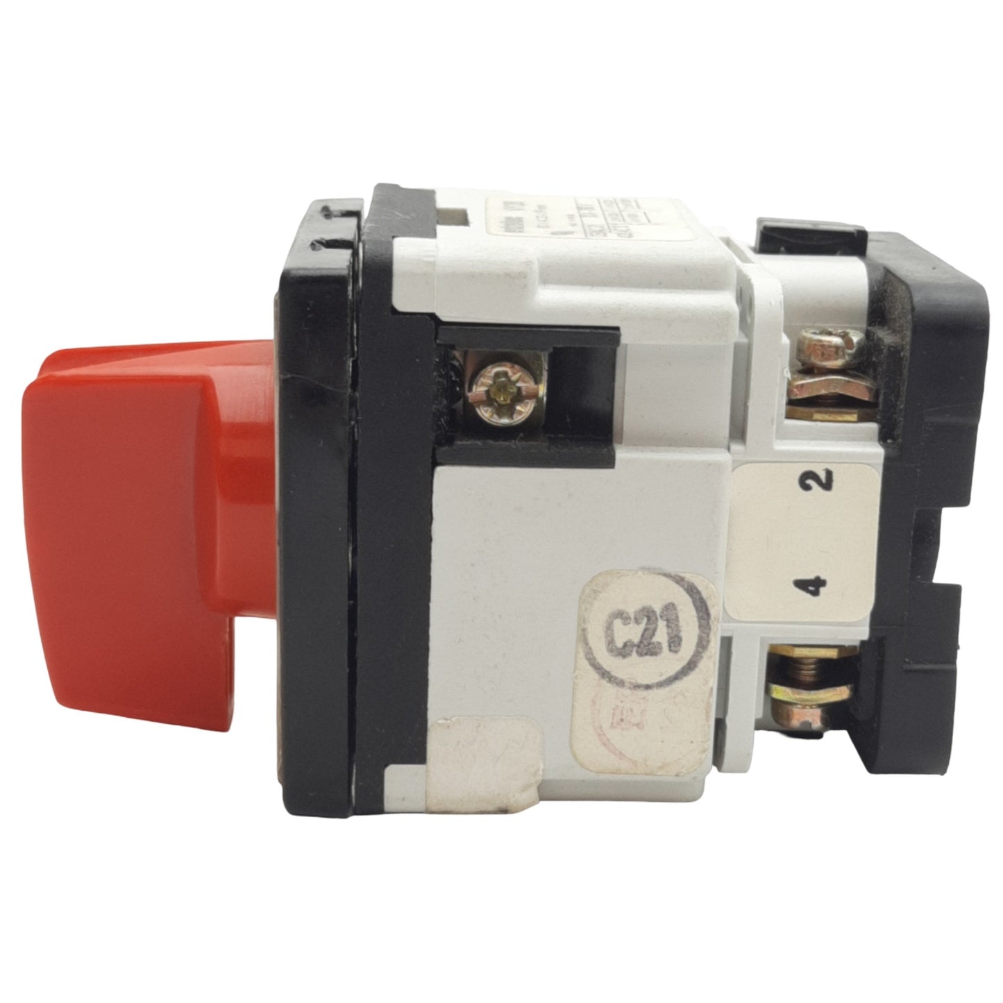 Used Entrelec VY20 2-Position Rotary Cam Switch 600VAC 3-Phase, 20A, 1 Stage