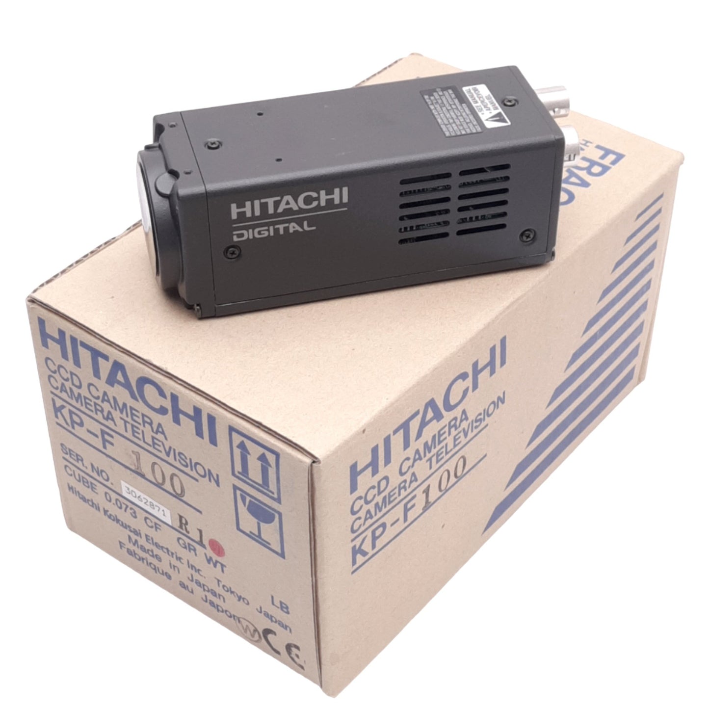 New Hitachi KP-F100 CCD Camera, 2/3" CCD, 1392x1040, 60fps Max, 12VDC, C-Mount