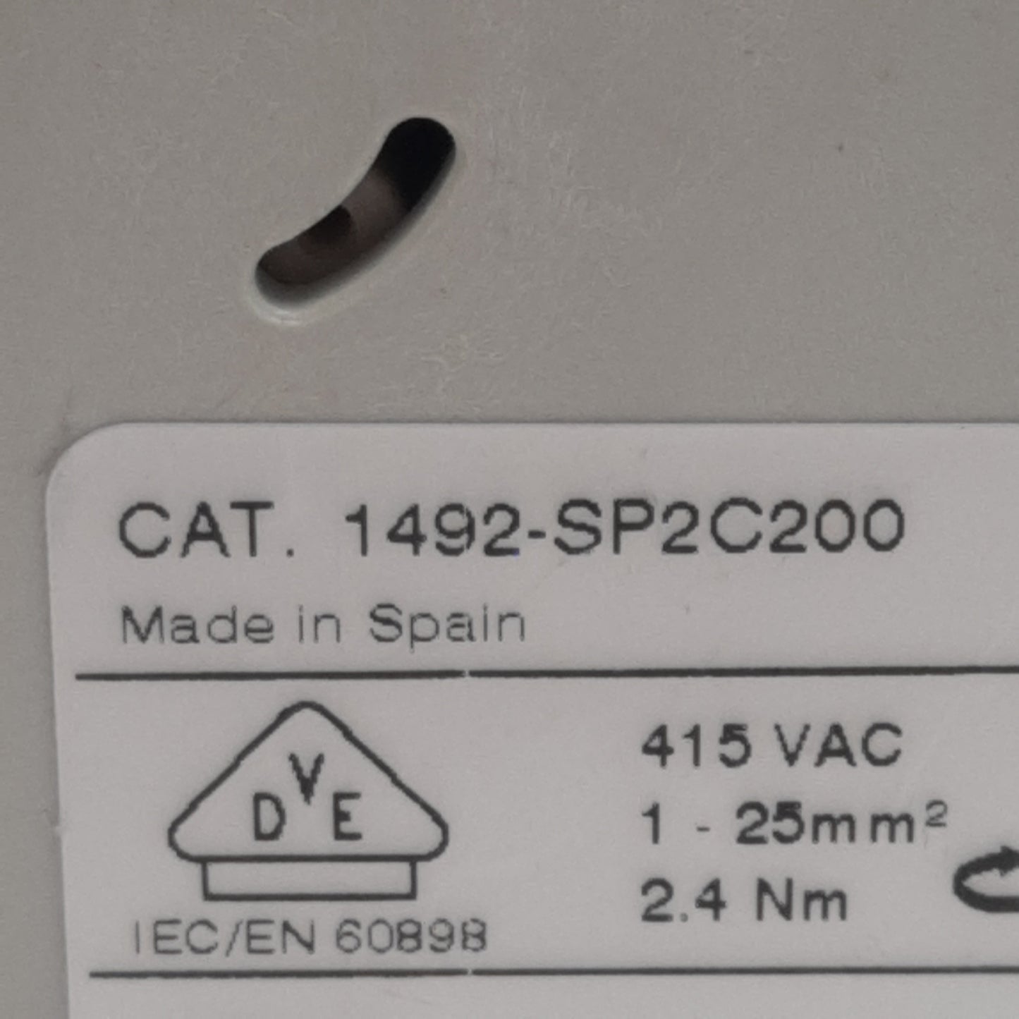 Used Allen Bradley 1492-SP2C200 Circuit Breaker, 2-Pole, 20A 415VAC, DIN Rail