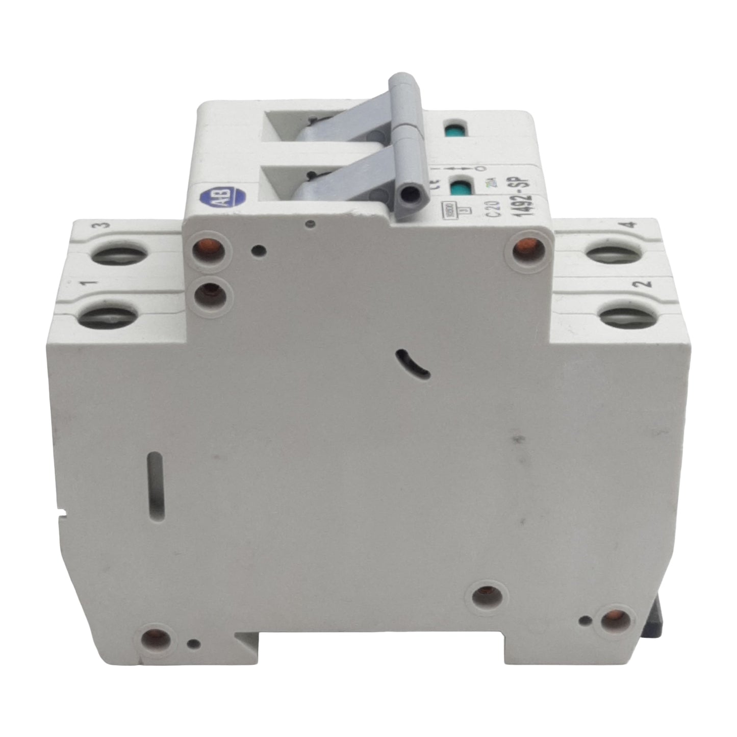 Used Allen Bradley 1492-SP2C200 Circuit Breaker, 2-Pole, 20A 415VAC, DIN Rail