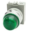 Used IDEC APW299D-G-24V Green Pilot Light ø22mm, 24VAC/DC Lamp, Dome Shape Lens