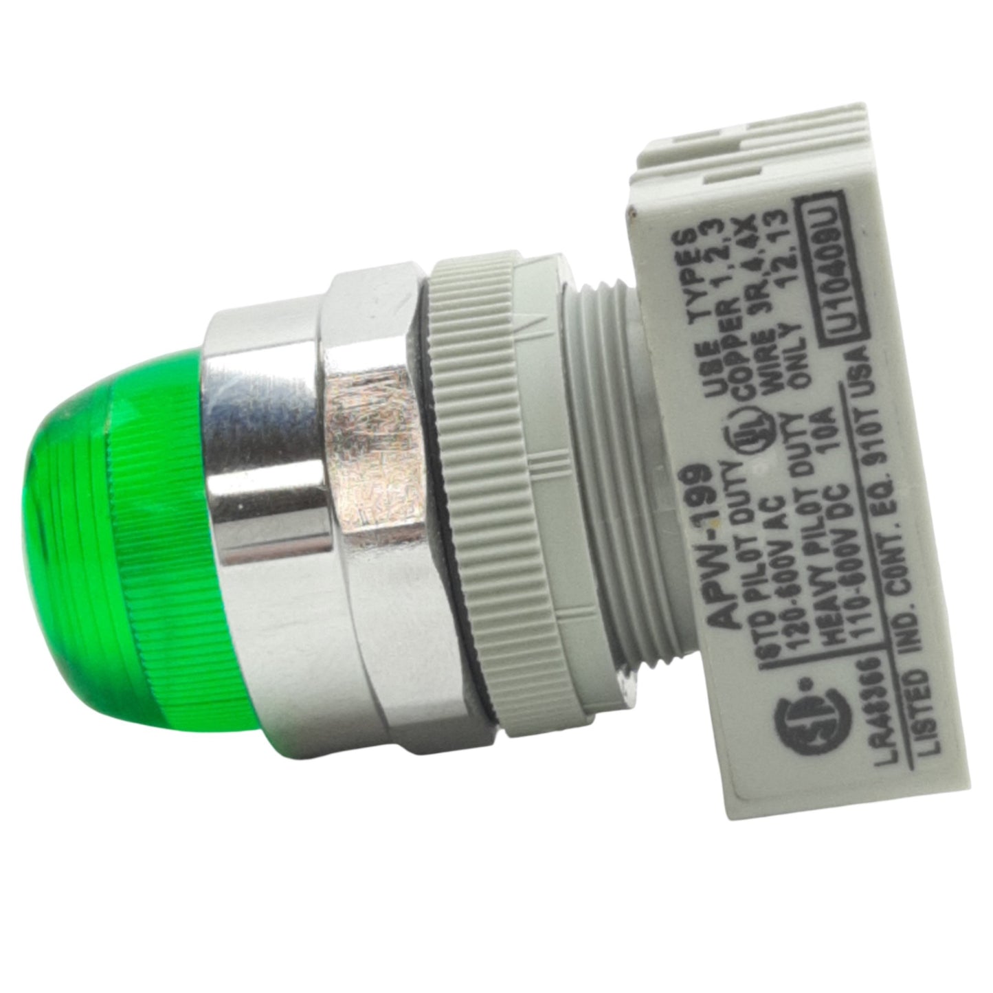 Used IDEC APW299D-G-24V Green Pilot Light ø22mm, 24VAC/DC Lamp, Dome Shape Lens