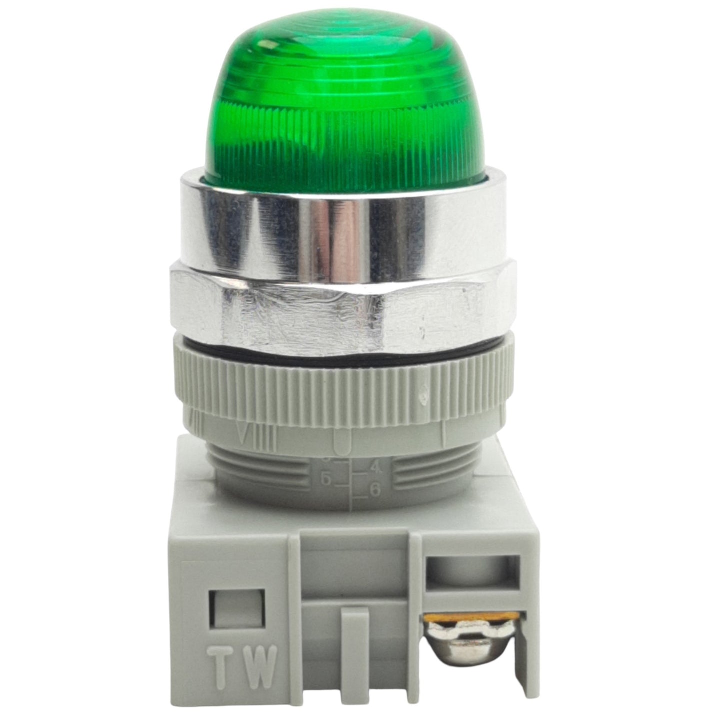Used IDEC APW299D-G-24V Green Pilot Light ø22mm, 24VAC/DC Lamp, Dome Shape Lens
