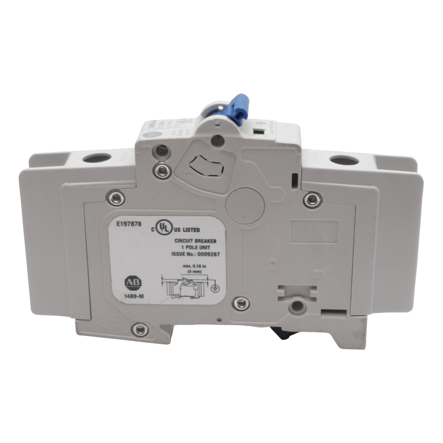 Used Allen Bradley 1489-M1C250 Circuit Breaker, 1-Pole, 25A 230VAC, DIN Rail