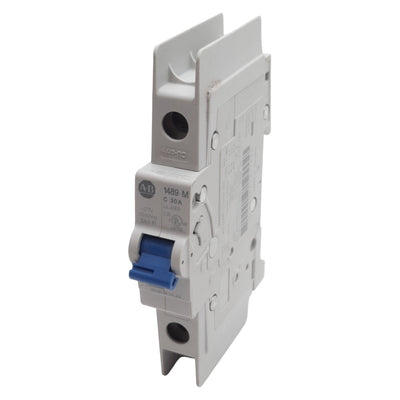 Used Allen Bradley 1489-M1C300 Circuit Breaker, 1-Pole, 30A 277VAC/48VDC, DIN Rail