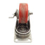 Used Lot of 4 Locking Swivel Casters, ø4in x 1.25in Wheel, 2.5in x 3.6in Plate