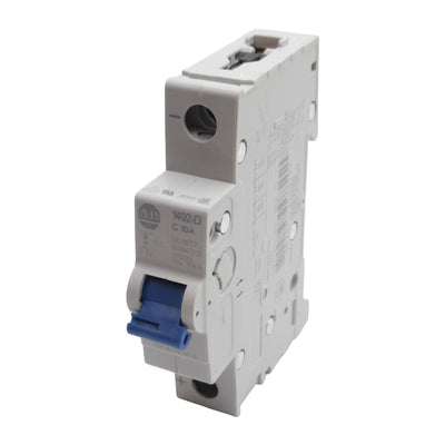 Used Allen Bradley 1492-D1C100 Circuit Breaker, 1-Pole, 10A 250VDC, DIN Rail