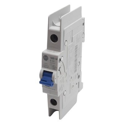 Used Allen Bradley 1489-M1D020 Circuit Breaker, 1-Pole, 2A 277VAC/48VDC, DIN Rail