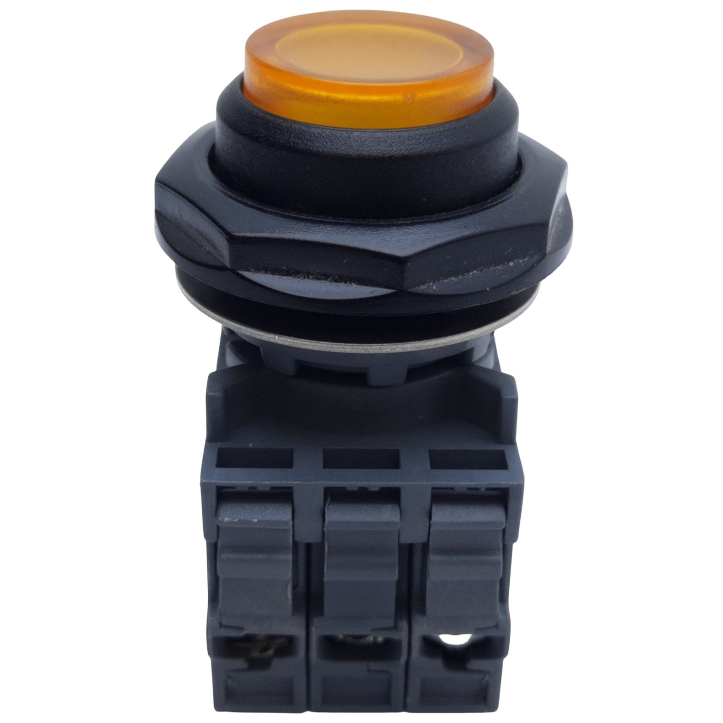 Used ABB MCBH-201 Momentary Push Button, Extended Illuminated, 2NO, ø22mm, 6A 120V AC