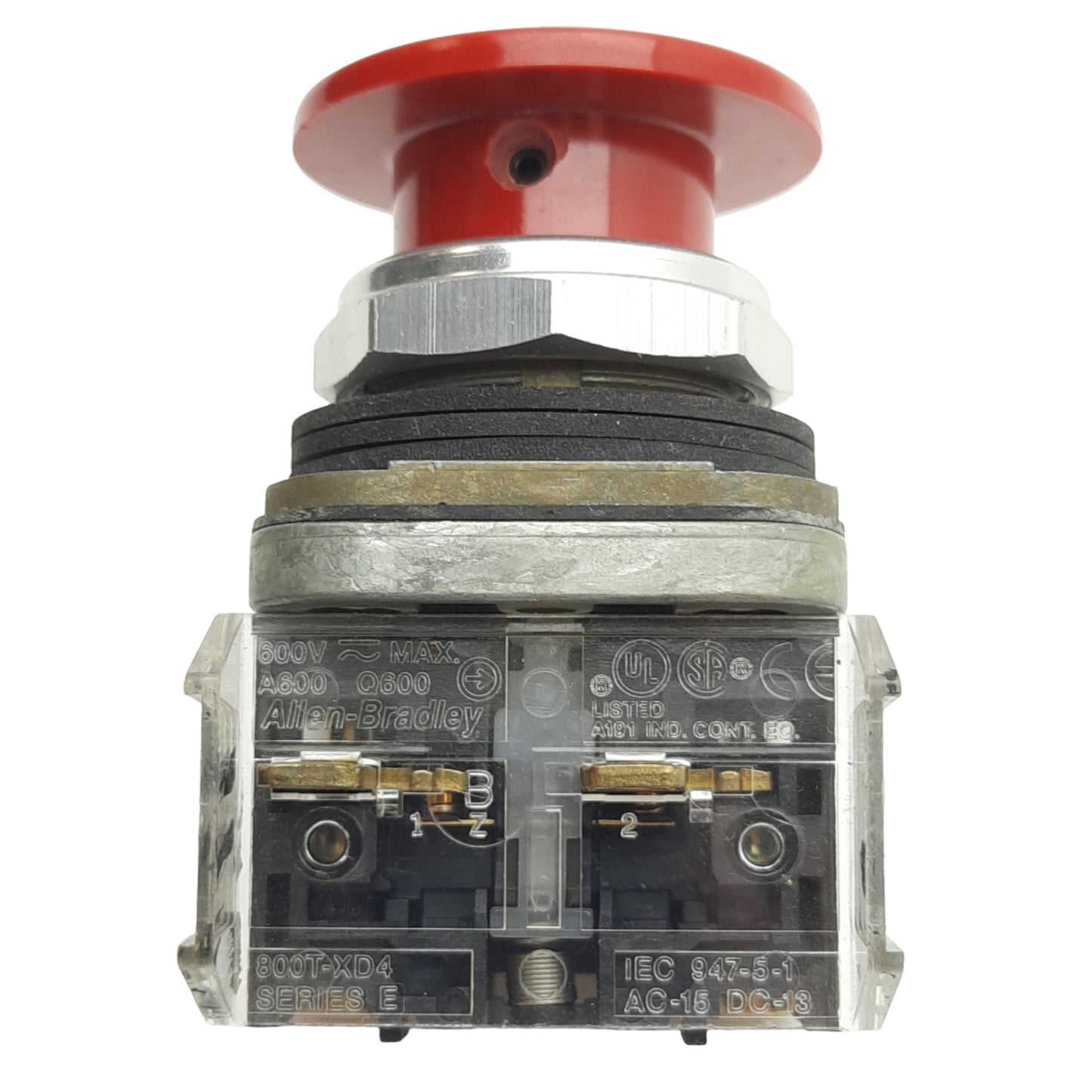 Used Allen Bradley 800T-D6D4 Red Momentary Push Button ø30mm, 1NCLB, 600V 10A
