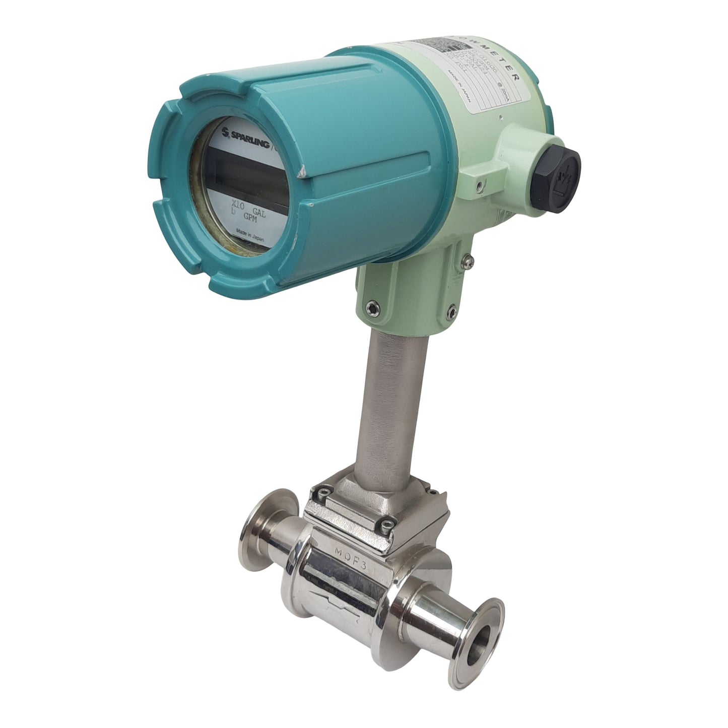 New Sparling VXS1025N51L1116 EX-DELTA Flowmeter 12-45VDC, 88gpm, 50psi, 10gal, 1" TC