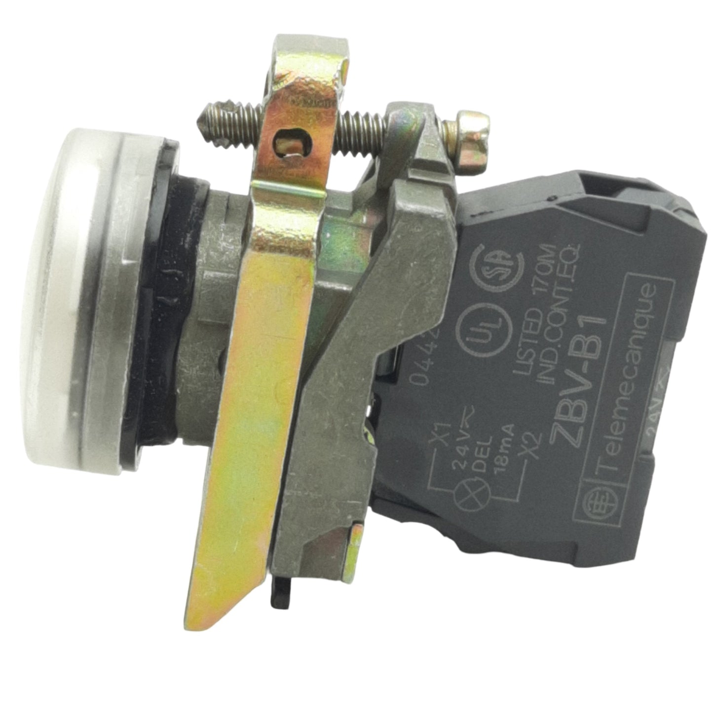 Used Schneider Electric XB4BVB1 White Pilot Light, ø22mm Size, 24VAC/DC Lamp