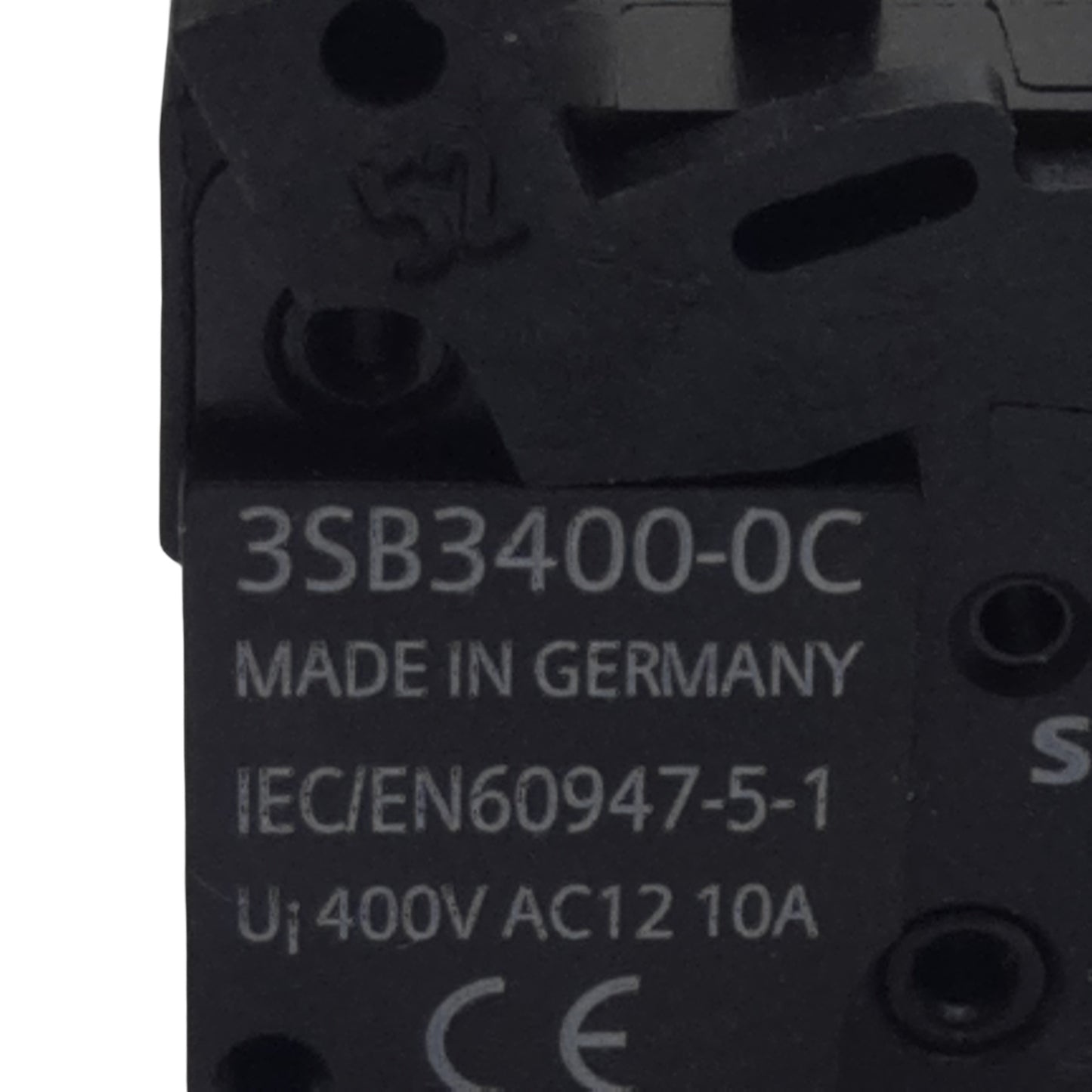 New Siemens 3SB3400-0C Pushbutton Contact Block 1N.C., 10A 300/400VAC, 22mm