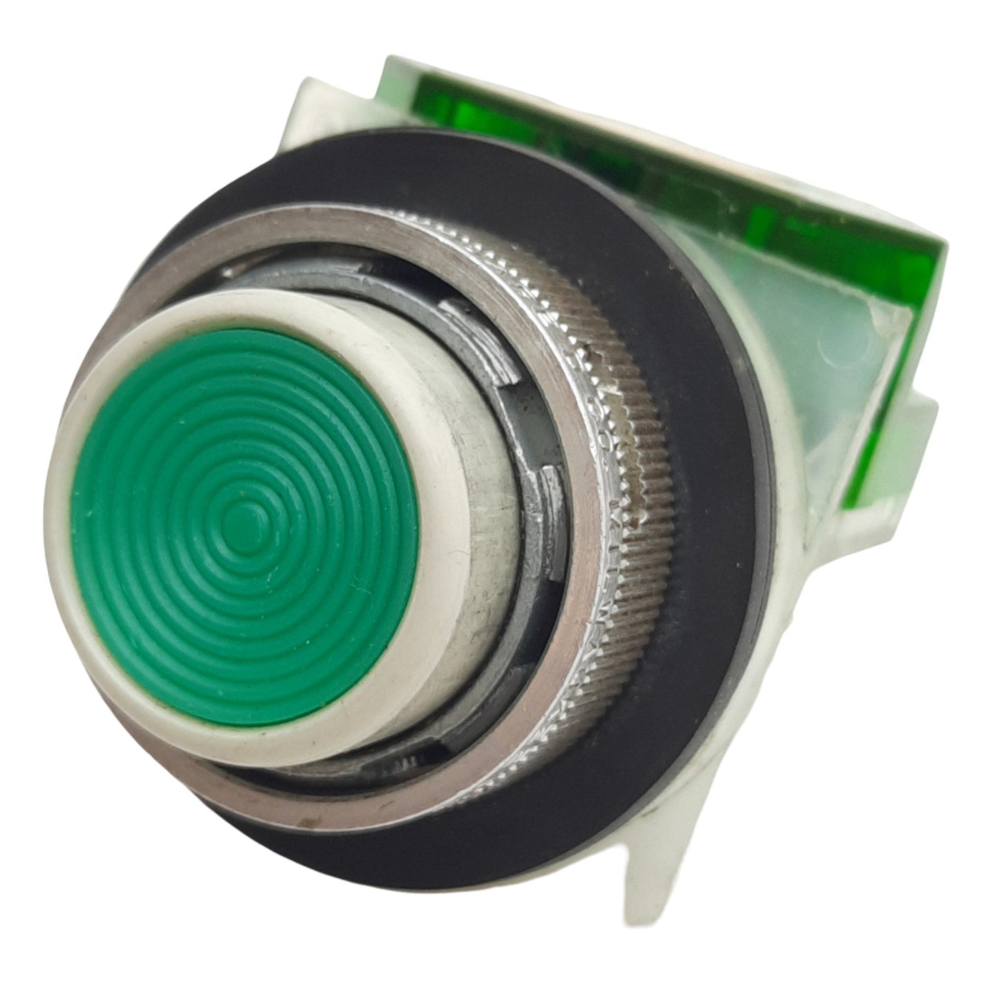 Used Schneider Electric 9001KR3GH5 Green Momentary Push Button ø30mm, 1NO, 600VAC 10A