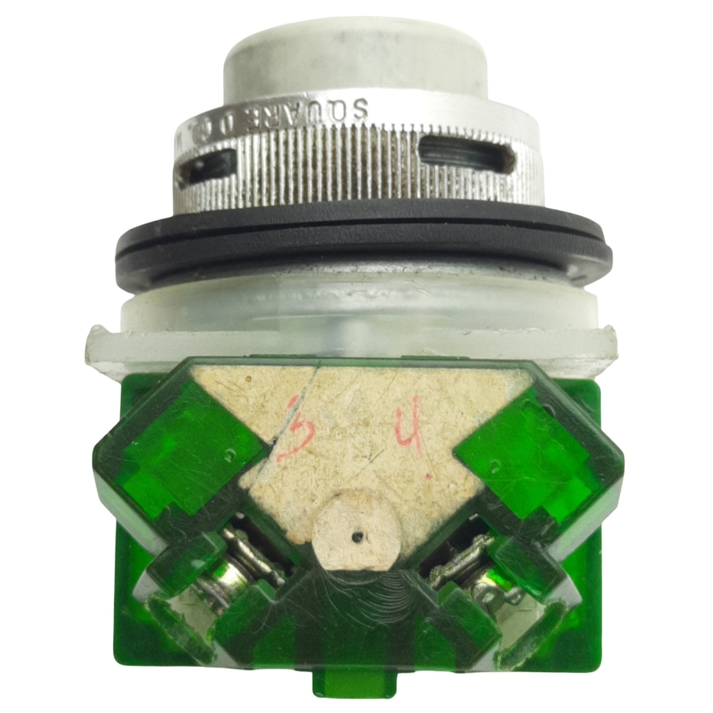 Used Schneider Electric 9001KR3GH5 Green Momentary Push Button ø30mm, 1NO, 600VAC 10A
