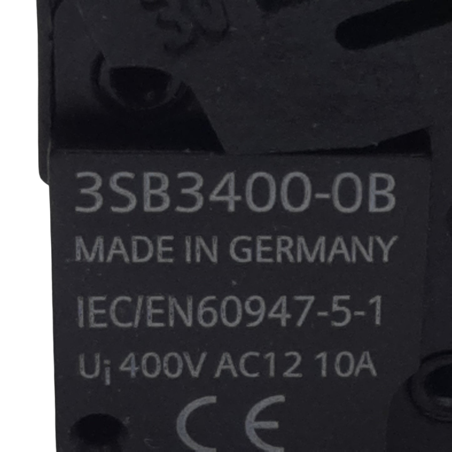 New Siemens 3SB3400-0B Pushbutton Contact Block 1N.O., 10A 300/400VAC, 22mm