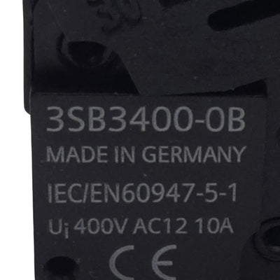 New Siemens 3SB3400-0B Pushbutton Contact Block 1N.O., 10A 300/400VAC, 22mm