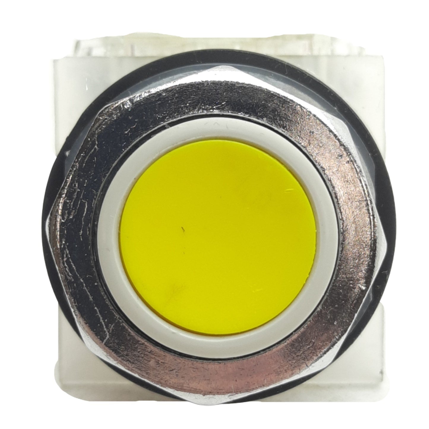 Used Schneider Electric 9001KR3YH13 Yellow Momentary Push Button ø30mm, 1NC+1NO