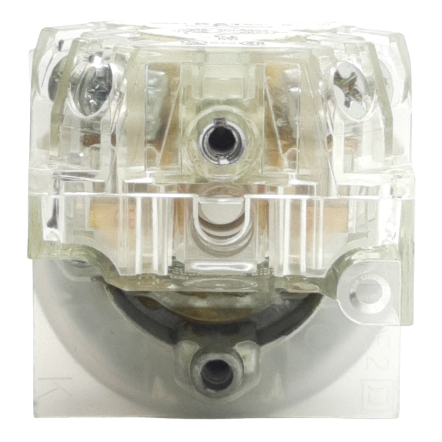 Used Schneider Electric 9001KR3YH13 Yellow Momentary Push Button ø30mm, 1NC+1NO