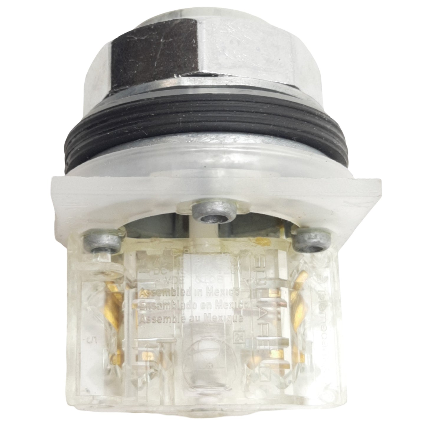 Used Schneider Electric 9001KR3YH13 Yellow Momentary Push Button ø30mm, 1NC+1NO