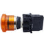 Used Allen Bradley 800ES-LMP25 Push-Pull Button, Amber, ø22.5mm, 3W 120V AC *No Bulb*