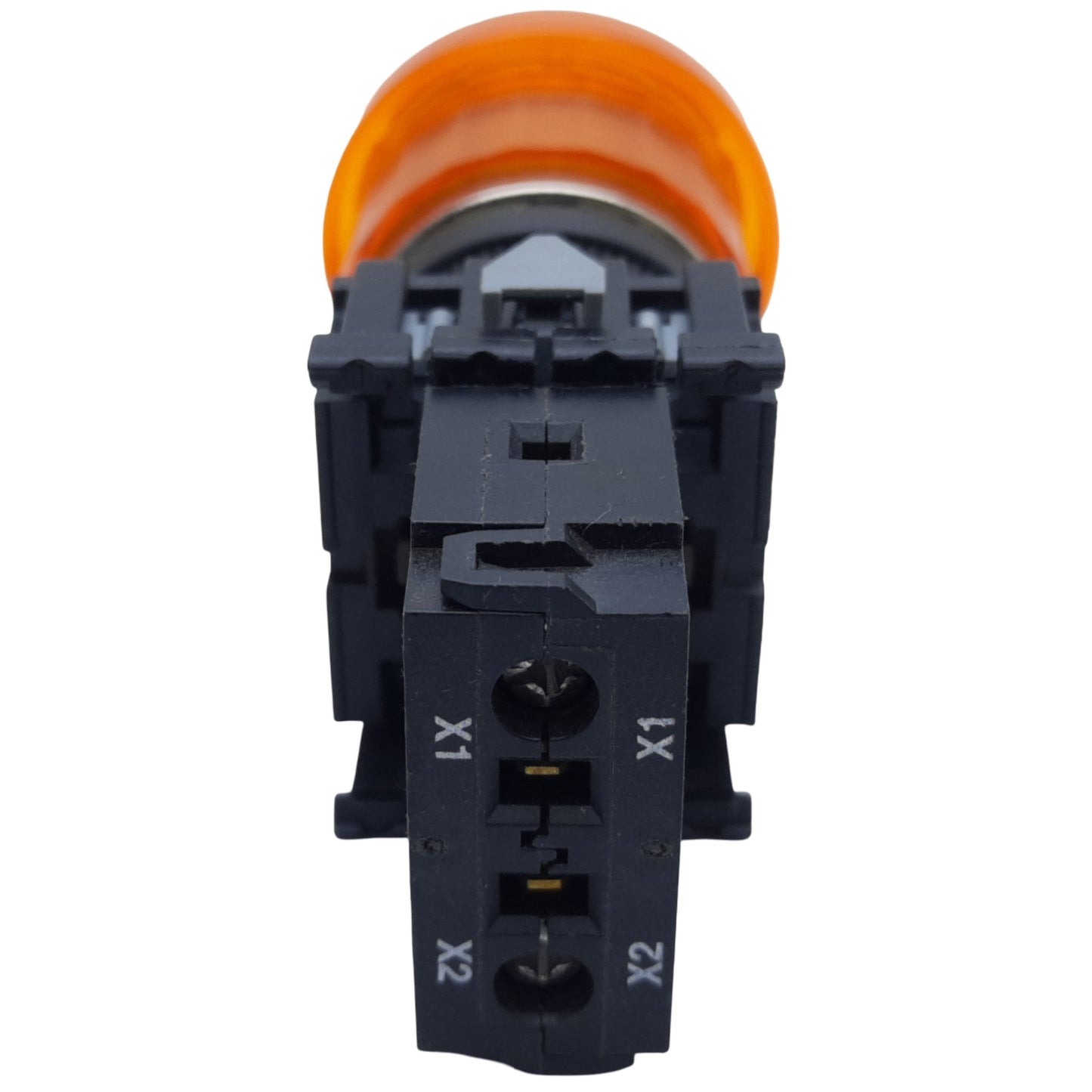 Used Allen Bradley 800ES-LMP25 Push-Pull Button, Amber, ø22.5mm, 3W 120V AC *No Bulb*