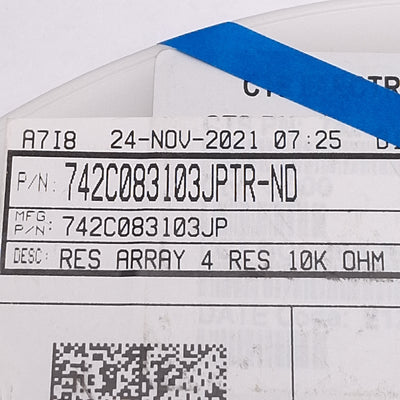 New Lot of 1500 CTS Resistor 742C083103JP Resistor Array, 10k Ohms ± 5%, 1/16W