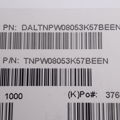 New Lot of 75 Vishay Dale TNPW08053K57BEEN Chip Resistor, 3.57k Ohms ± 0.1%, 0.26W