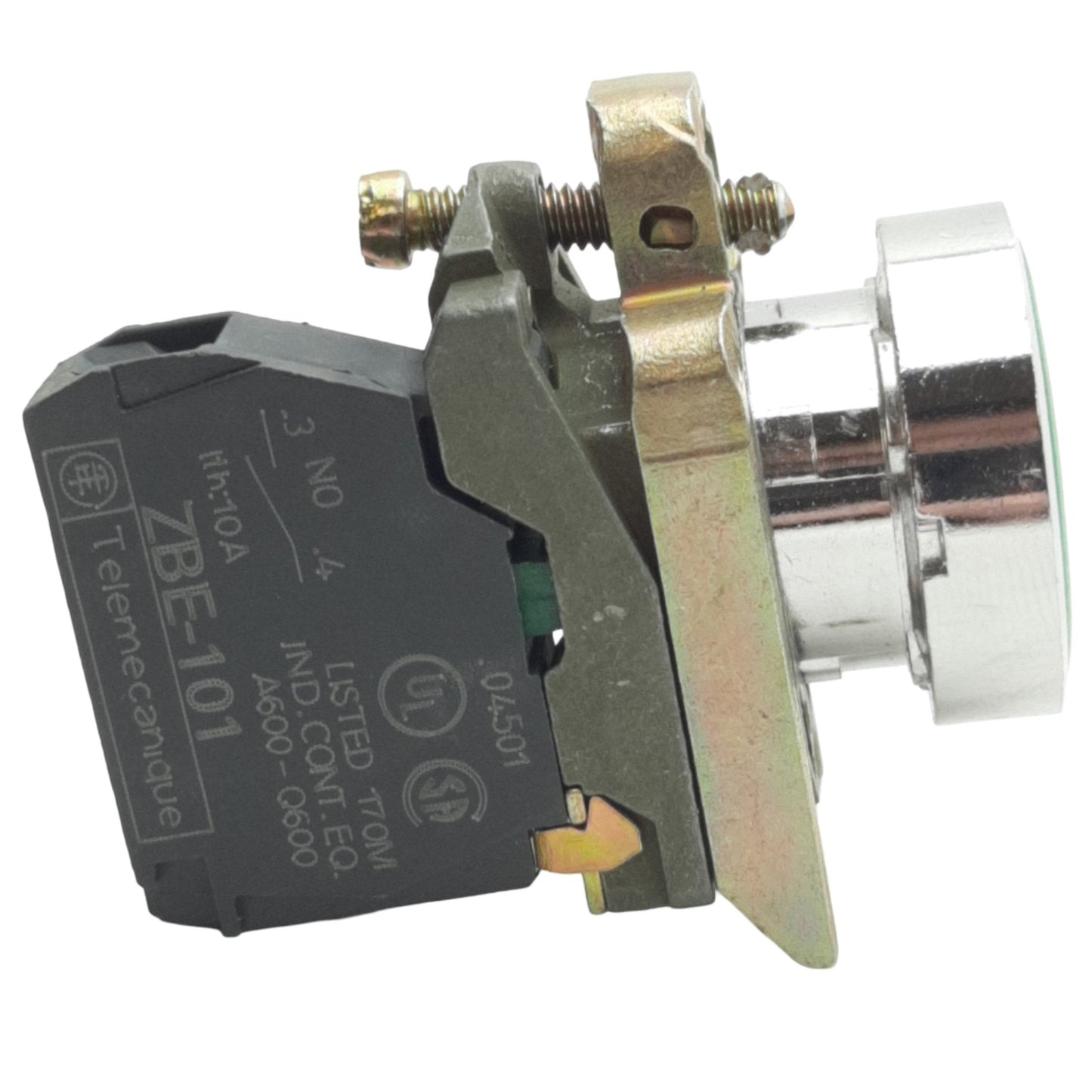 Used Schneider Electric XB4BA31 Green Momentary Push Button ø22mm, 1NO, 600V 10A