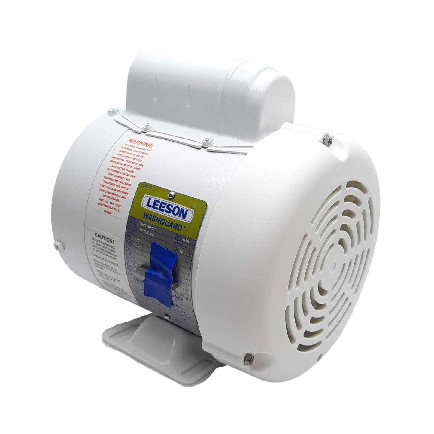 New Leeson 112526.00 WashGuard Motor, 115/230VAC 1-Ph, 1/3HP, 56C Frame, 1725RPM