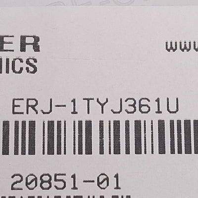 New Lot of 1000 Panasonic ERJ-1TYJ361U Thick Film Chip Resistor, 360 Ohm ± 5%, 1W