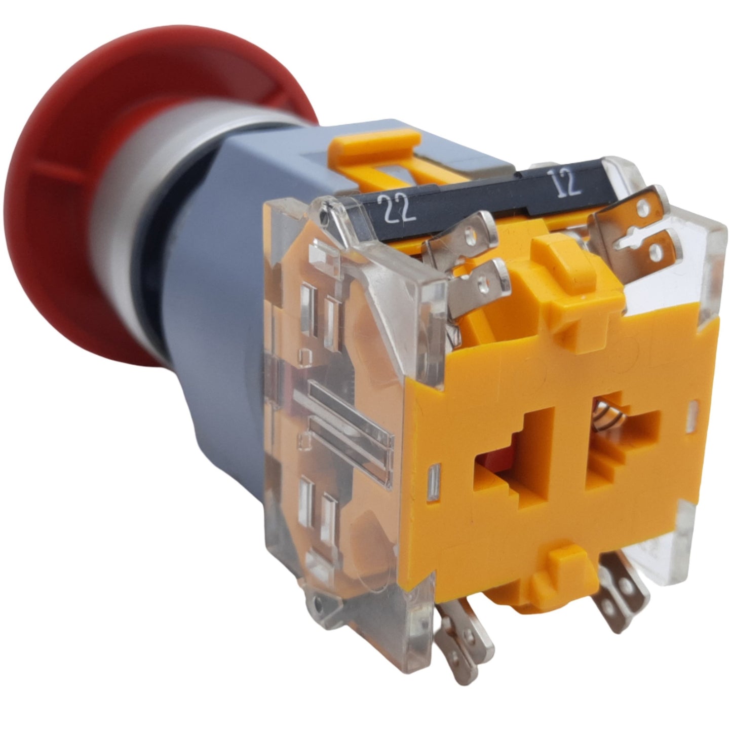 Used EAO 704.905.4 Emergency Stop Push-Twist Button Maintained 2NC ø22mm, 10A 600V AC