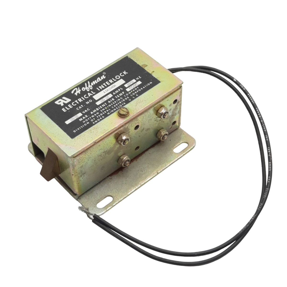 Used Hoffman AEK115NDH Electrical Interlock Switch, 110/120VAC, 0.10/0.12A