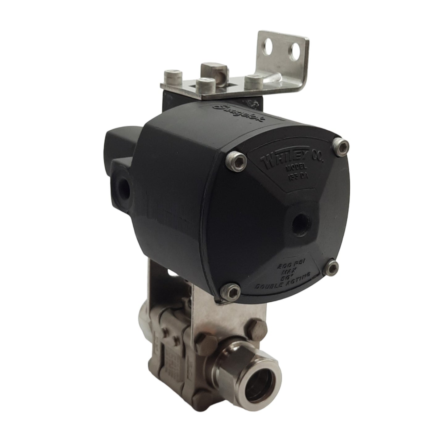 Used Swagelok SS-T63MS12-33DHT Ball Valve w/ 133DA Actuator, 3/4in OD Tube, 1000psig
