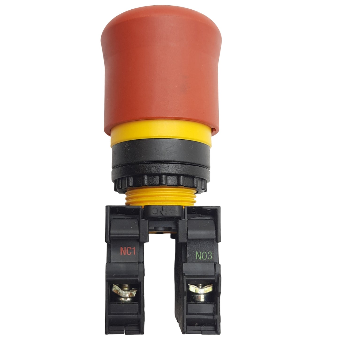 Used EATON M22-PV-K12 E-Stop Maintained Push Button ø22.5mm, 1NO+1NC, 600VAC 10A