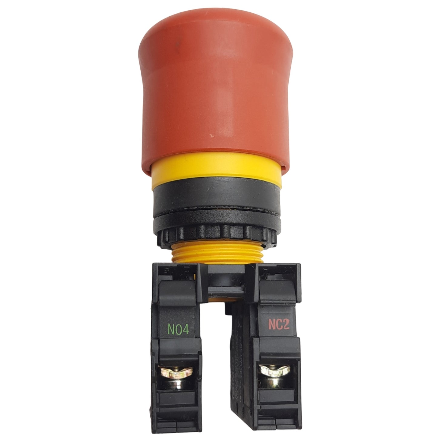 Used EATON M22-PV-K12 E-Stop Maintained Push Button ø22.5mm, 1NO+1NC, 600VAC 10A