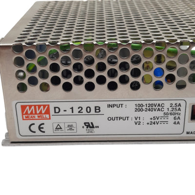 Used Astrodyne/Mean Well D-120B Power Supply, 100/240VAC In, 6/4A 5/24VDC Out