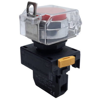 Used Eaton Cutler-Hammer E22E2 Momentary Push Button, ø25mm, w/ Padlock *No Contacts*