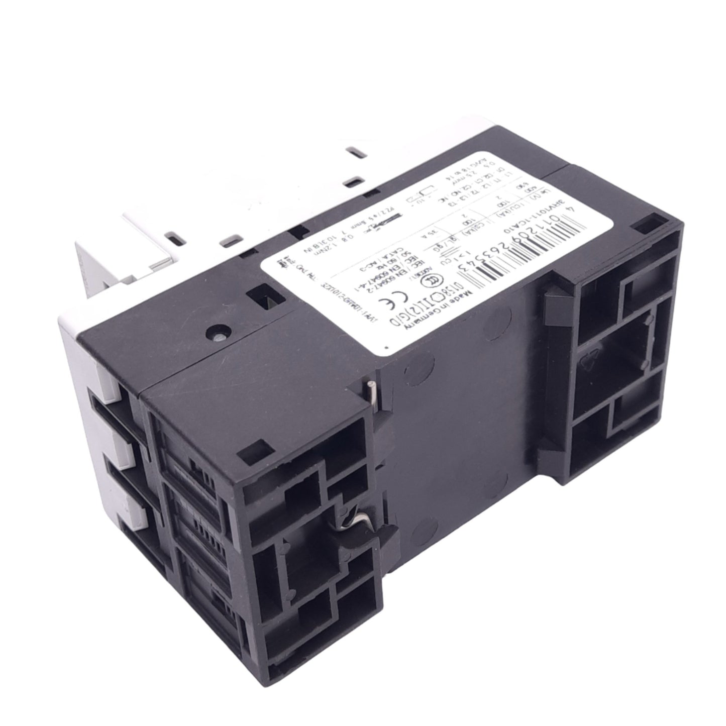 New – Open box Siemens 3RV1011-1CA10 Motor Circuit Breaker, 1.8-2.5A, 1NC 1NO Aux, 690VAC