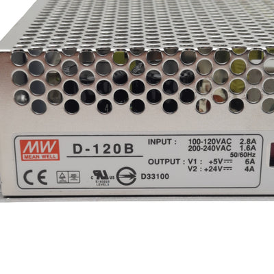 New Astrodyne/Mean Well D-120B Power Supply 100/240VAC In, 6/4A 5/24VDC Out